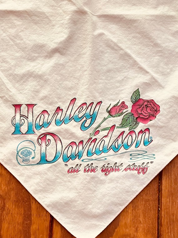 Bandana Fleur Rose Rock Punk - 100% Coton, Noir, Neuf Avec étiquette