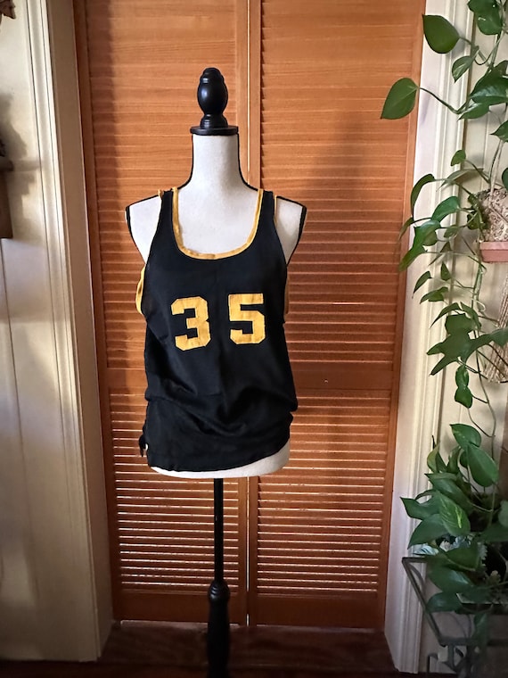 50’s RAWLINGS Rayon BASKETBALL 35 JERSEY Tank Top… - image 1