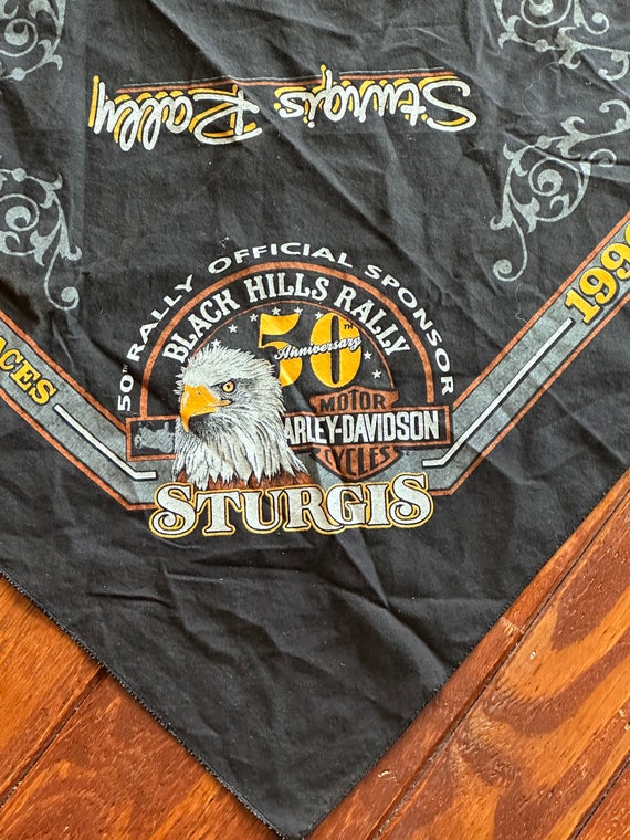 ViNTAGE 1990 StURGIS HARLEY MOTORCYCLE BANDANA - image 1