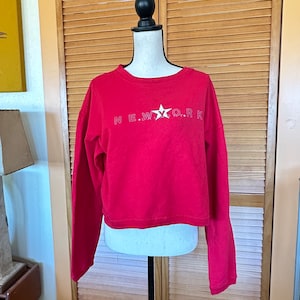 Vintage Cropped New York Sweatshirt: 1980s NYC Souvenir