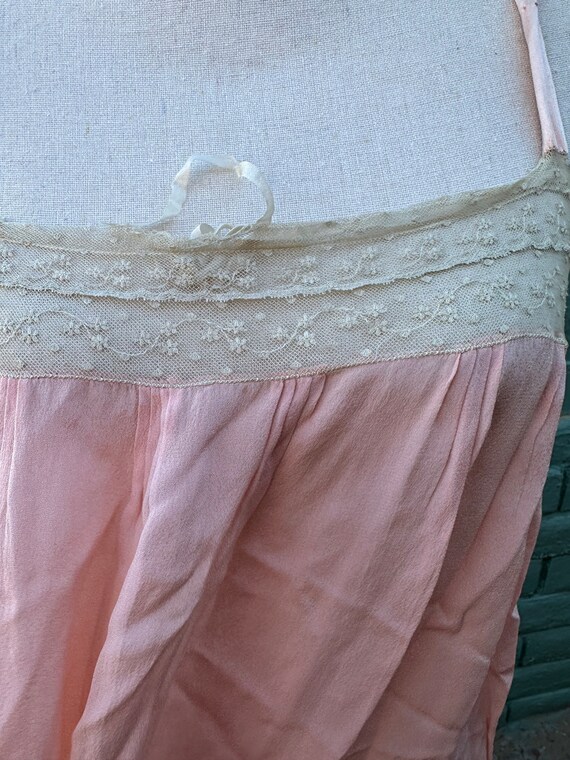 ANTIQUE Gorgeous 1920s SiLK CHEMISE NIGHTIE Slip … - image 6