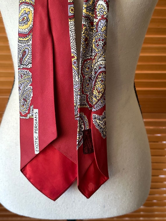 Gorgeous 40’s PAISLEY PRINT NECKTIE Vintage “Exot… - image 6