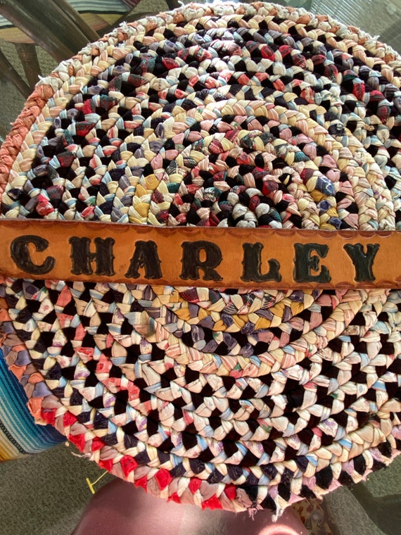 Vintage TOOLED LEATHER BELT 36” Charley - image 1