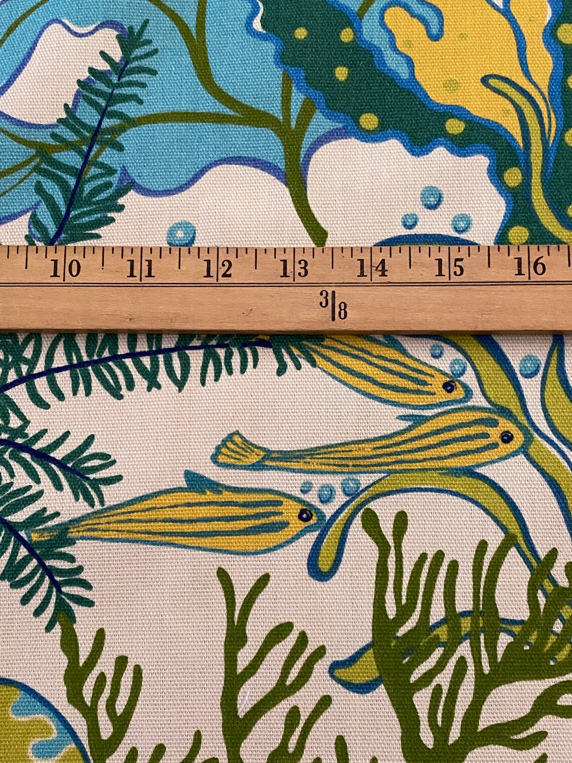 Vintage UNDER The SEA FABRIC Underwater Scene Outdoor Cotton Etsy