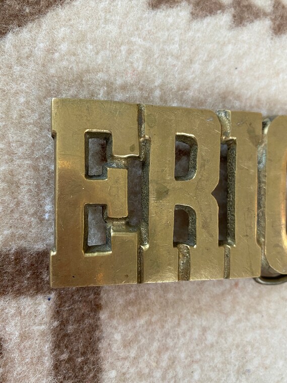 1970’s Awesome ERIC Name BELT BUCKLE Vintage Seve… - image 4