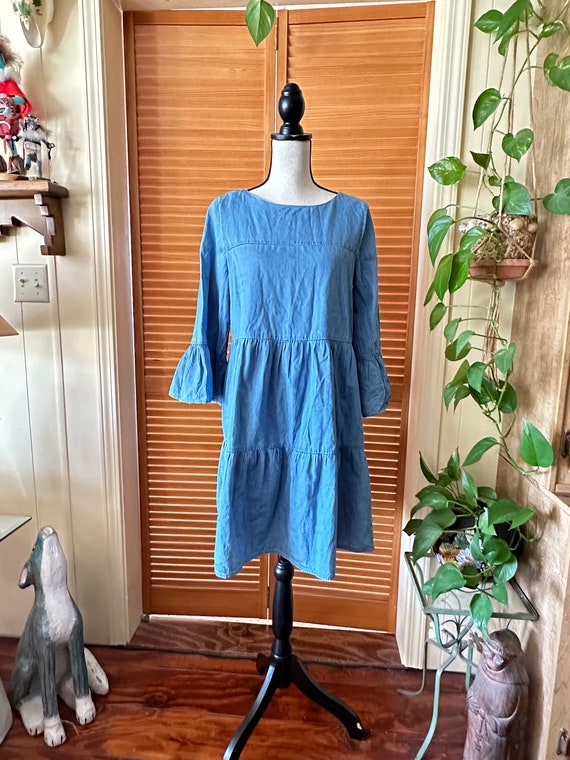floaty cotton dress AMELIA SLEEVE WOODBLOCK PRINTED VOILE Wash cold + tumble Chella Sleeveless Mini Dress 3XL Color:Athletic Grey