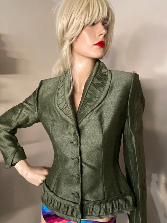 Vintage LILLI ANN 1950s Fitted JACKET Wool Sharksk