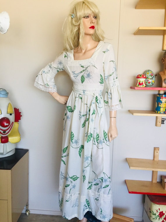 Vintage 1970s MAXI DRESS BRIDESMAID Gown Stevie Ni