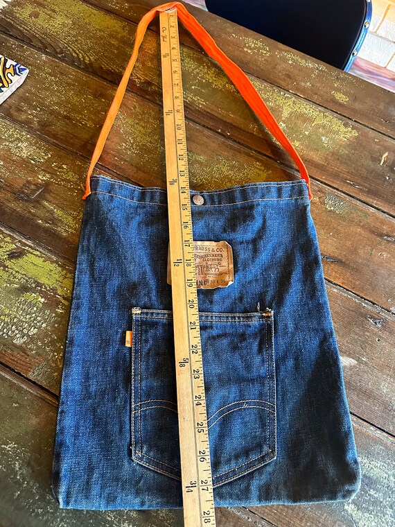 バッグ 80s Levis Orange Tab Denim Tote Bag Vintage Levi's 
