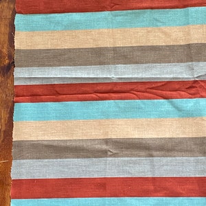 1 Yard Vintage Colorful STRIPED FABRIC COTTON 80’s Awesome Shirt Material Stripes 1980s Crisp 29 x 44