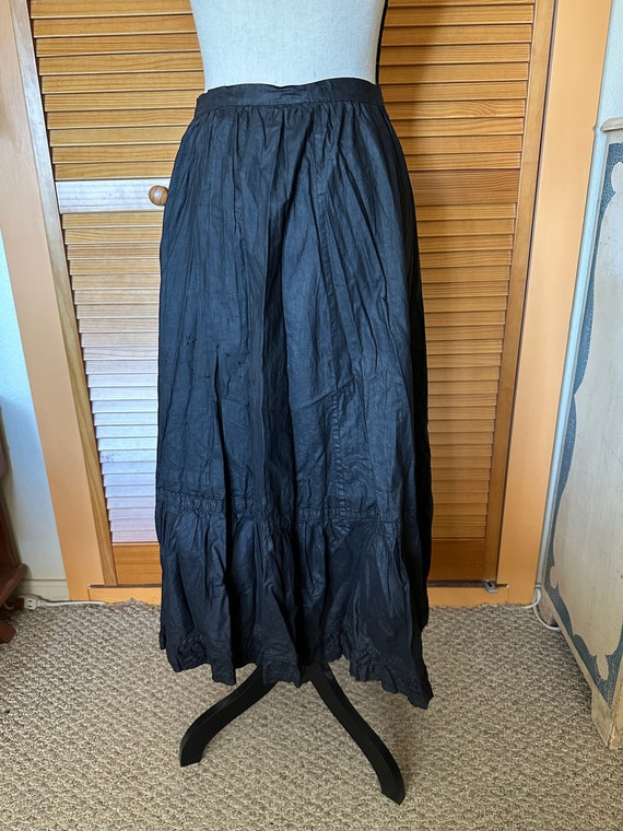 Medium 1900s Petticoat Cotton Skirt Victorian Lace