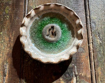 Howling COYOTE ASHTRAY Vintage Arizona Souvenir Ring Dish Key Dish