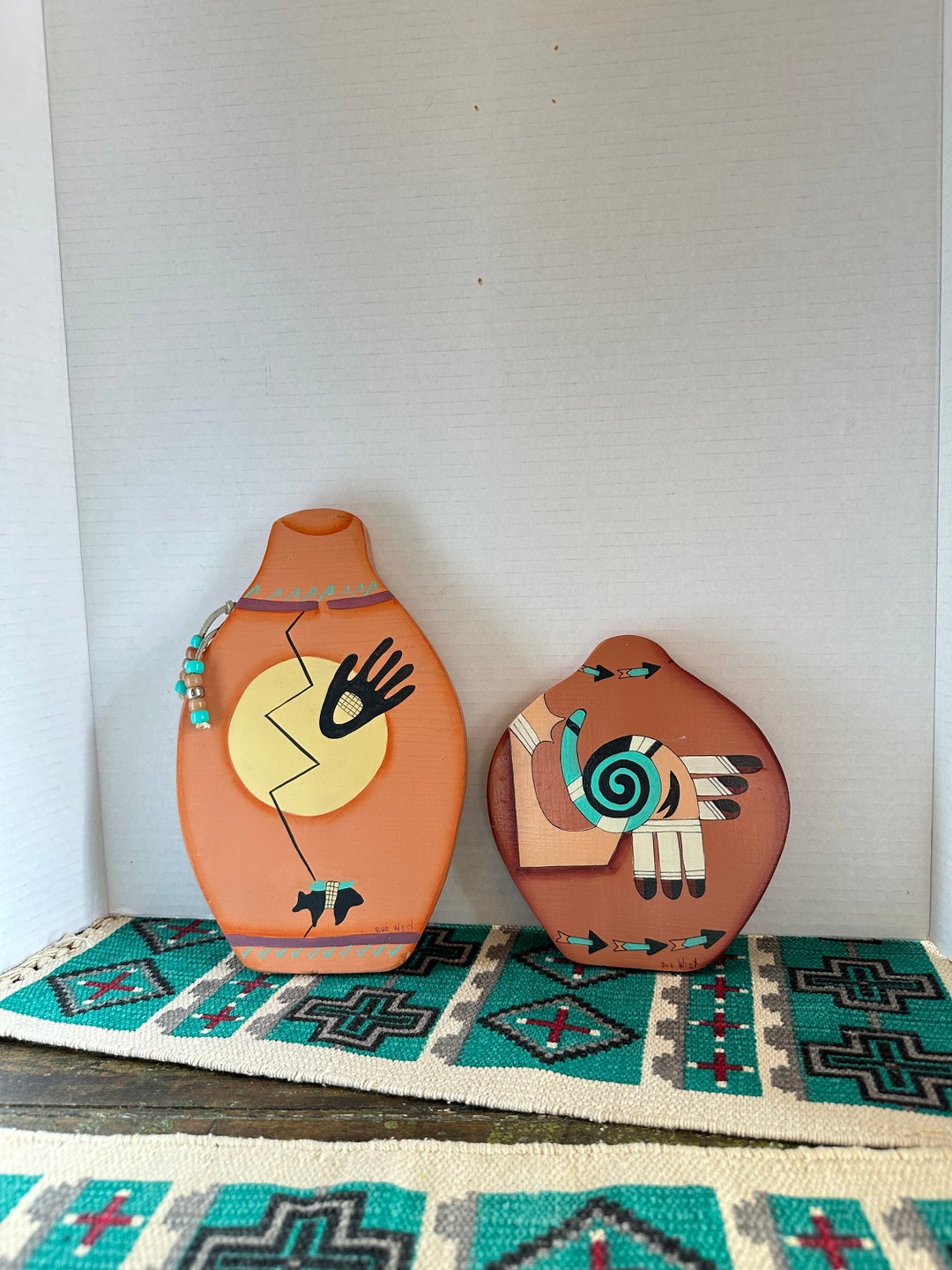 Neat Vintage DINE Wall HANGINGS 80s Southwest Novelty Native Decor ...