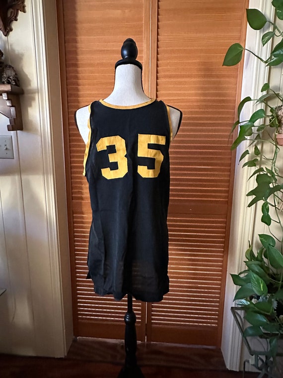 50’s RAWLINGS Rayon BASKETBALL 35 JERSEY Tank Top… - image 6