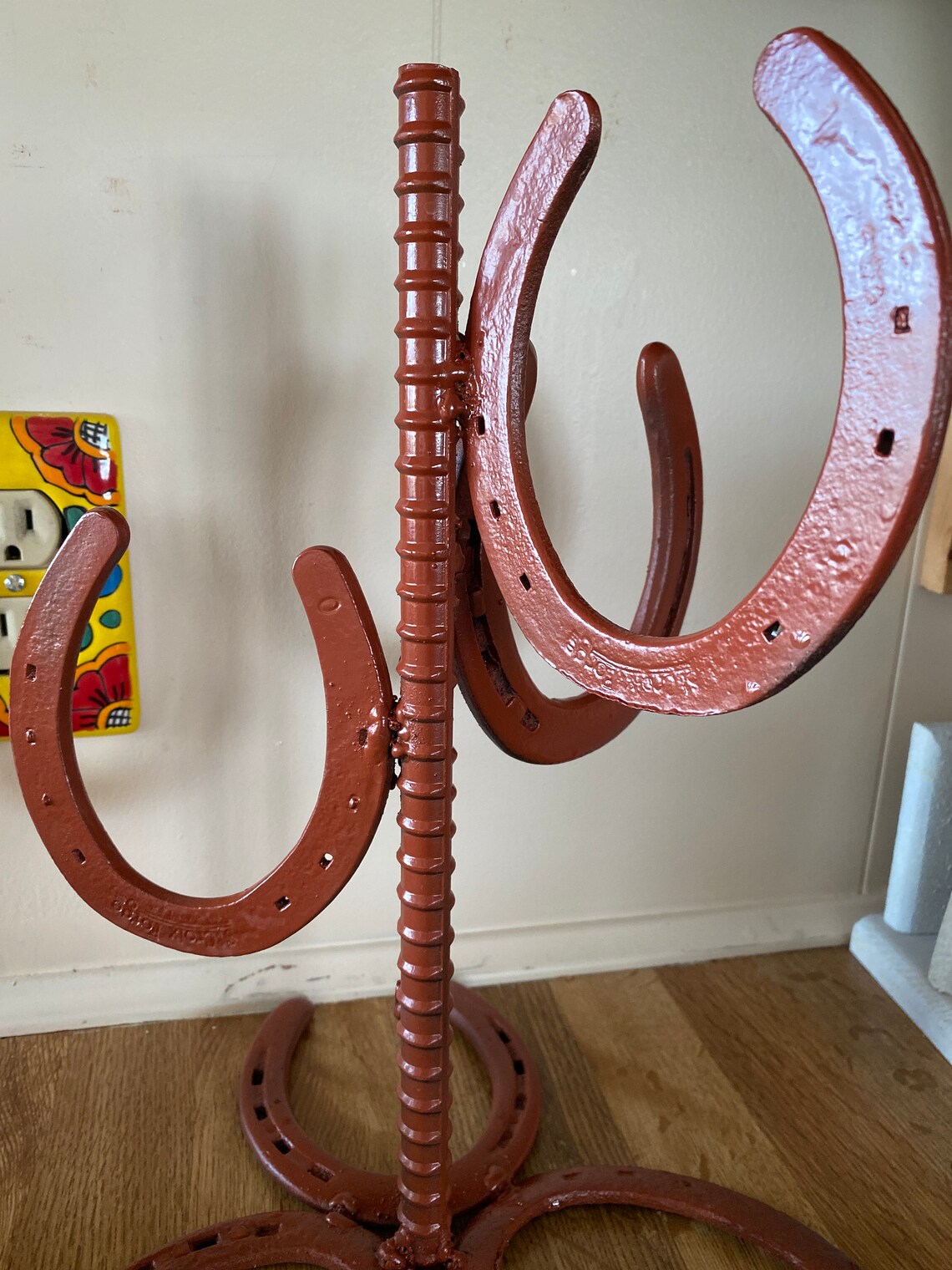 Vintage HORSESHOE MUG Display RACK Rebar & Horseshoes Etsy