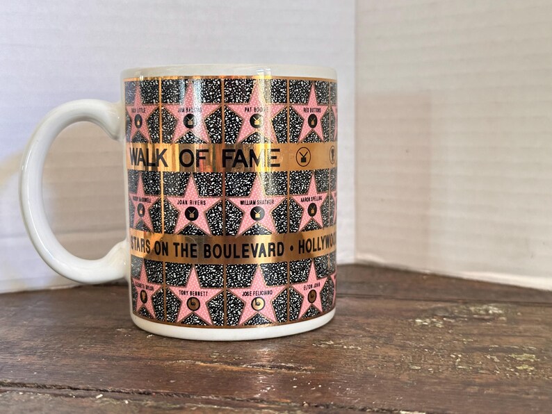 Vintage Mug Hollywood Boulevard WALK of Fame CALIFORNIA Coffee Tea Cup