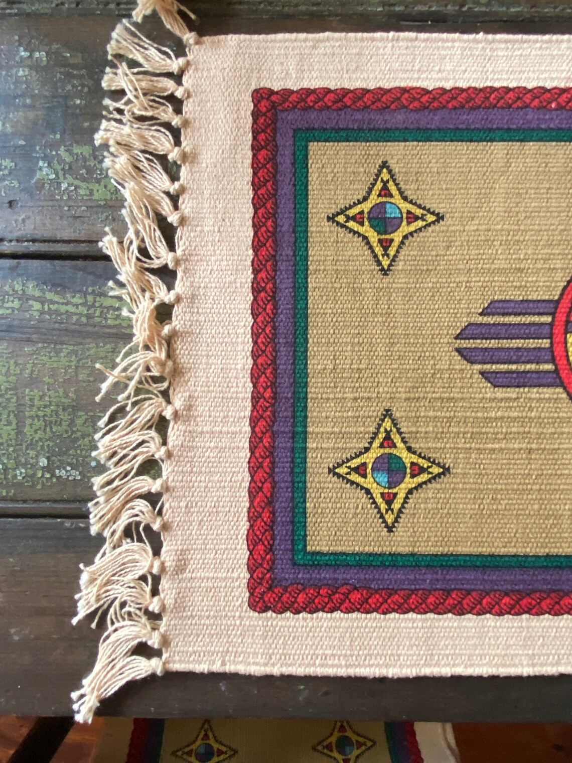 4 Vintage NATIVE American SUN PLACEMATS Southwest Symbols Etsy