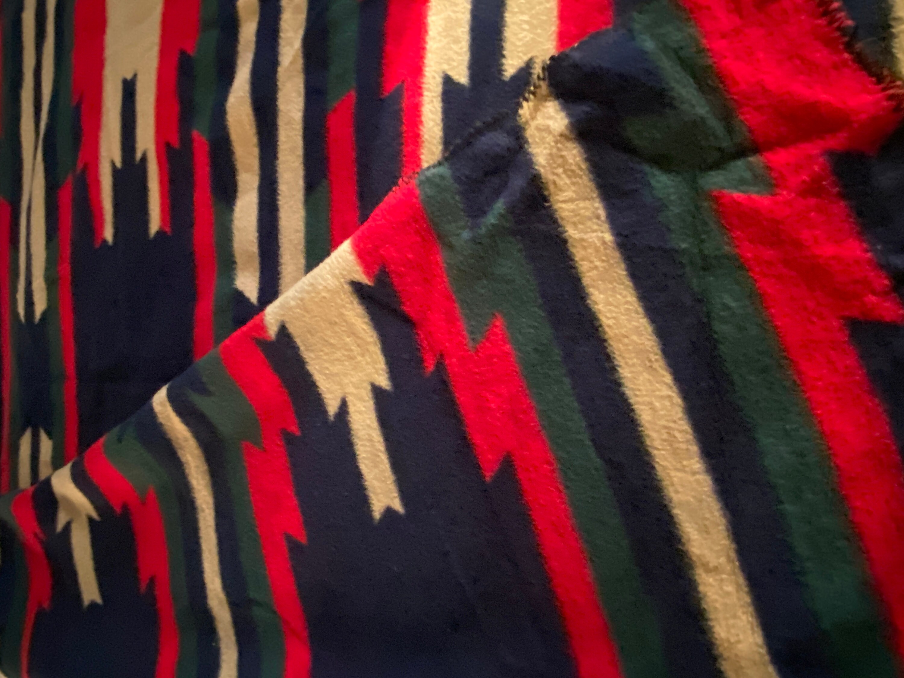 Vintage Southwest BIEDERLACK BLANKET FAUX Fur 1970s Etsy