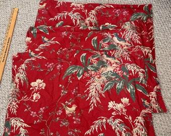 3 Beautiful ViNTAGE SPRiNG SPARRoWS PiLLOWCASES Burgundy Pottery Barn