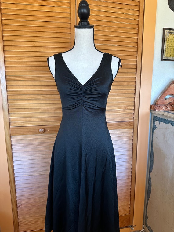 CLaSSIC 70’s LOVELY Vintage COCKTAIL DRESS Black N