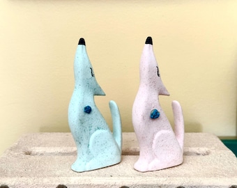Pr Southwest 80’s HOWLING COYOTE VINTAGE Ceramic HandMade