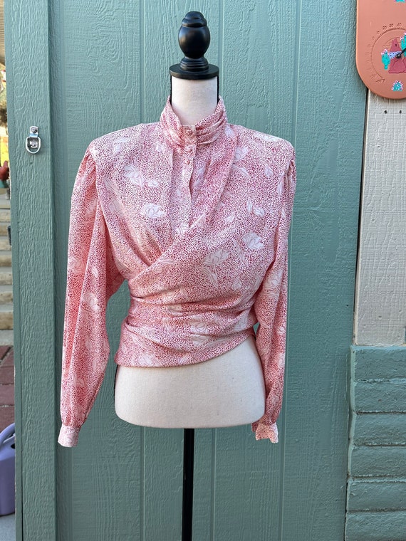 ViNTAGE Lovely SILKY BLOUSE 80’s 90’s DIAPHANOUS P
