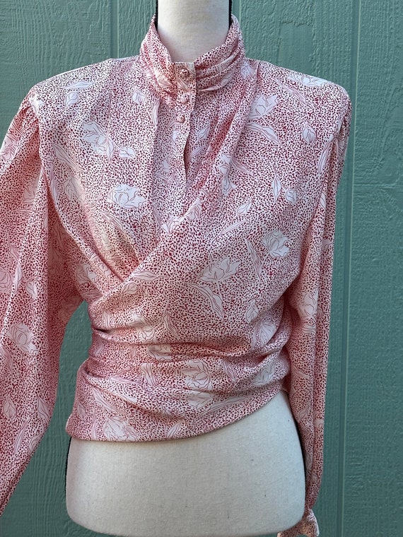 ViNTAGE Lovely SILKY BLOUSE 80’s 90’s DIAPHANOUS … - image 5