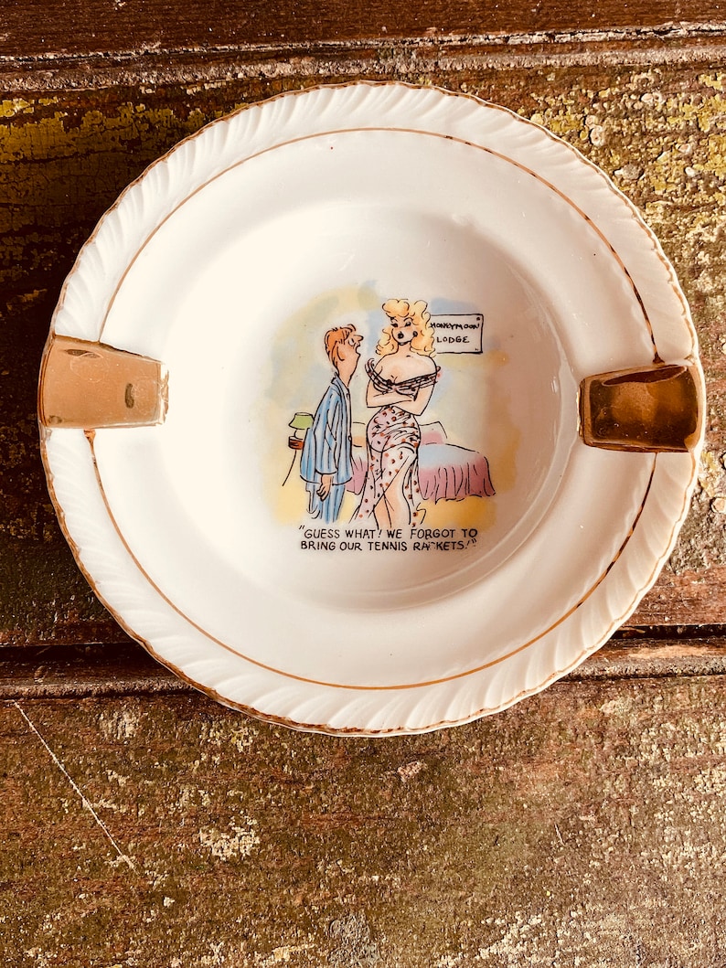 Vintage NOVELTY ASHTRAY Pinup 1950s Gag Gift Etsy Ireland