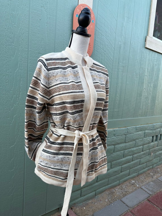 LoVELY Vintage Wool DALTON 1970s WRAP SWEATER W B… - image 2