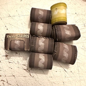 Vintage Art Deco Wallpaper Border: 1930s Brown DECO, 7 Rolls