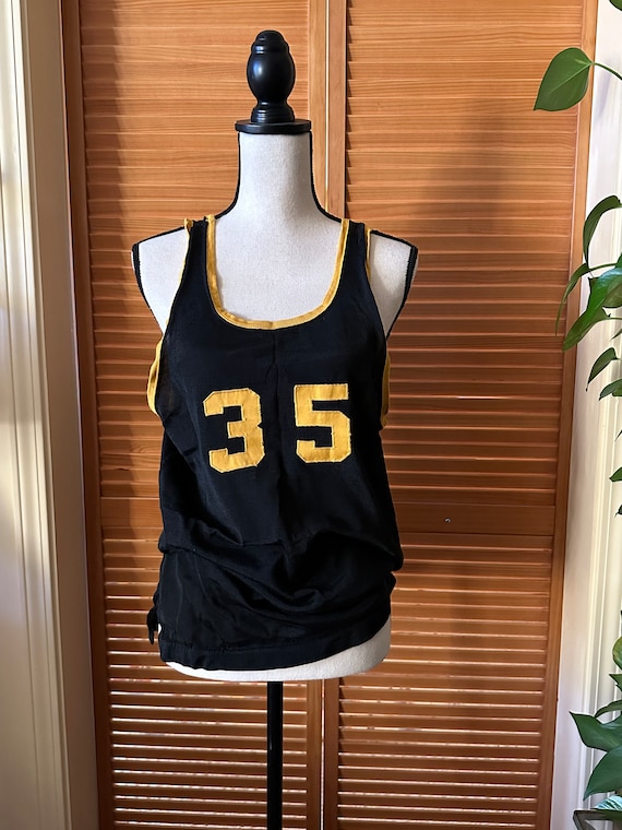 50’s RAWLINGS Rayon BASKETBALL 35 JERSEY Tank Top… - image 10