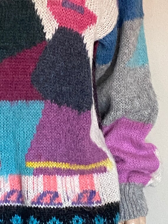 Awesome 80s MOHAIR SWEATER DRESS Mexican - image 5