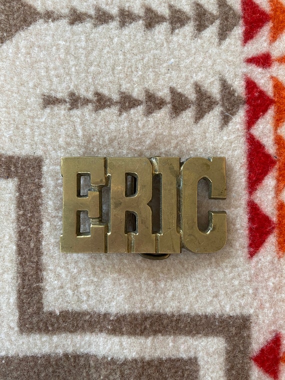 1970’s Awesome ERIC Name BELT BUCKLE Vintage Seve… - image 10
