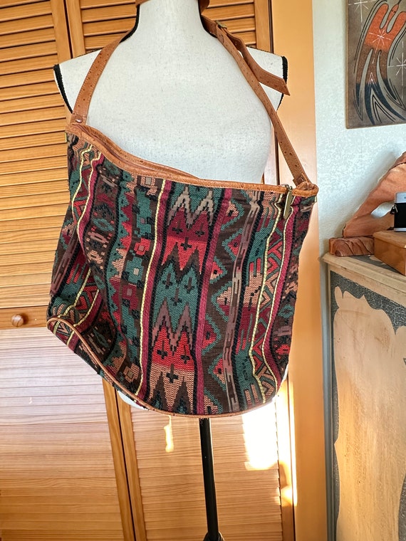 Vintage Southwestern CARPET Tapestry SHOULDER BAG