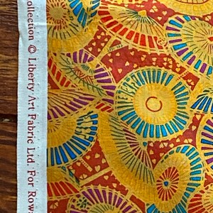 2 Yards Fabric LiBERTY ArT Designs Gorgeous Oriental PARASOL Print Colorful 1990s Textiles Cotton Material England