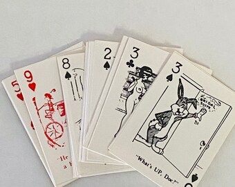 Vintage MINI DECK of CARDS Dirty Comics Funny Novelty Pin Ups