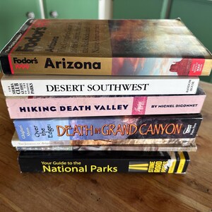 Lot Of 7 Travel BOOKS National PARKS GUIDE Death Valley Hikes Arizona Southwest Death In The Grand Canyon Fodors Guides Great Condition
