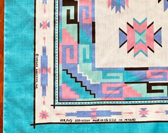 ViNTAGE 80s BANDANA Native AMERICAN Butterfly SOUTHWEST 80’s Kerchief