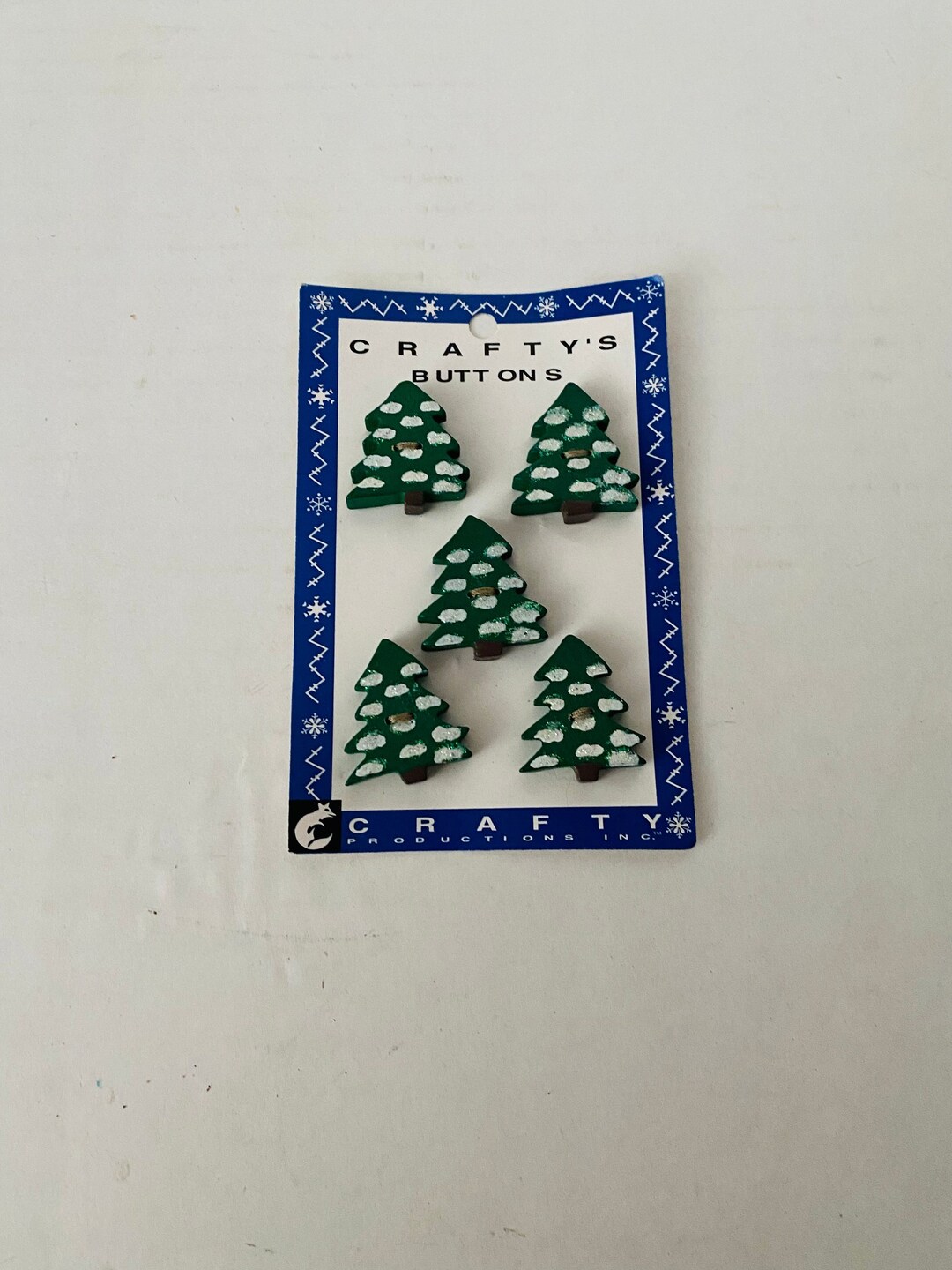 Pine Tree Buttons Cool WOODEN Pine TREE BUTTONS on Card Christmas Trees - Etsy