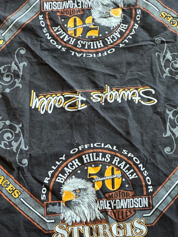 ViNTAGE 1990 StURGIS HARLEY MOTORCYCLE BANDANA - image 3