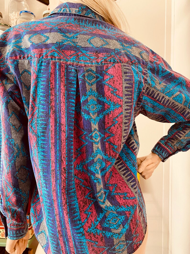 Vintage FRONTIER Shirt COWGIRL 1980/'s SOUTHWESTERN Cowboy Western Wear
