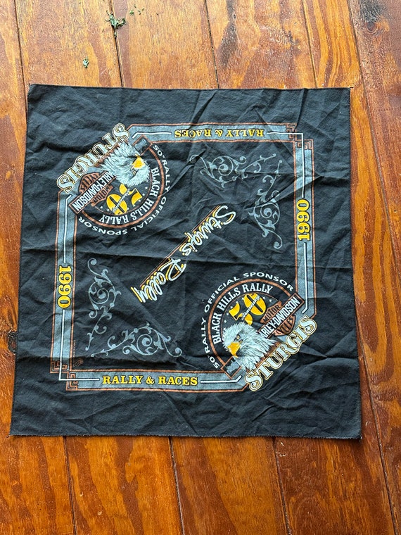 ViNTAGE 1990 StURGIS HARLEY MOTORCYCLE BANDANA - image 4