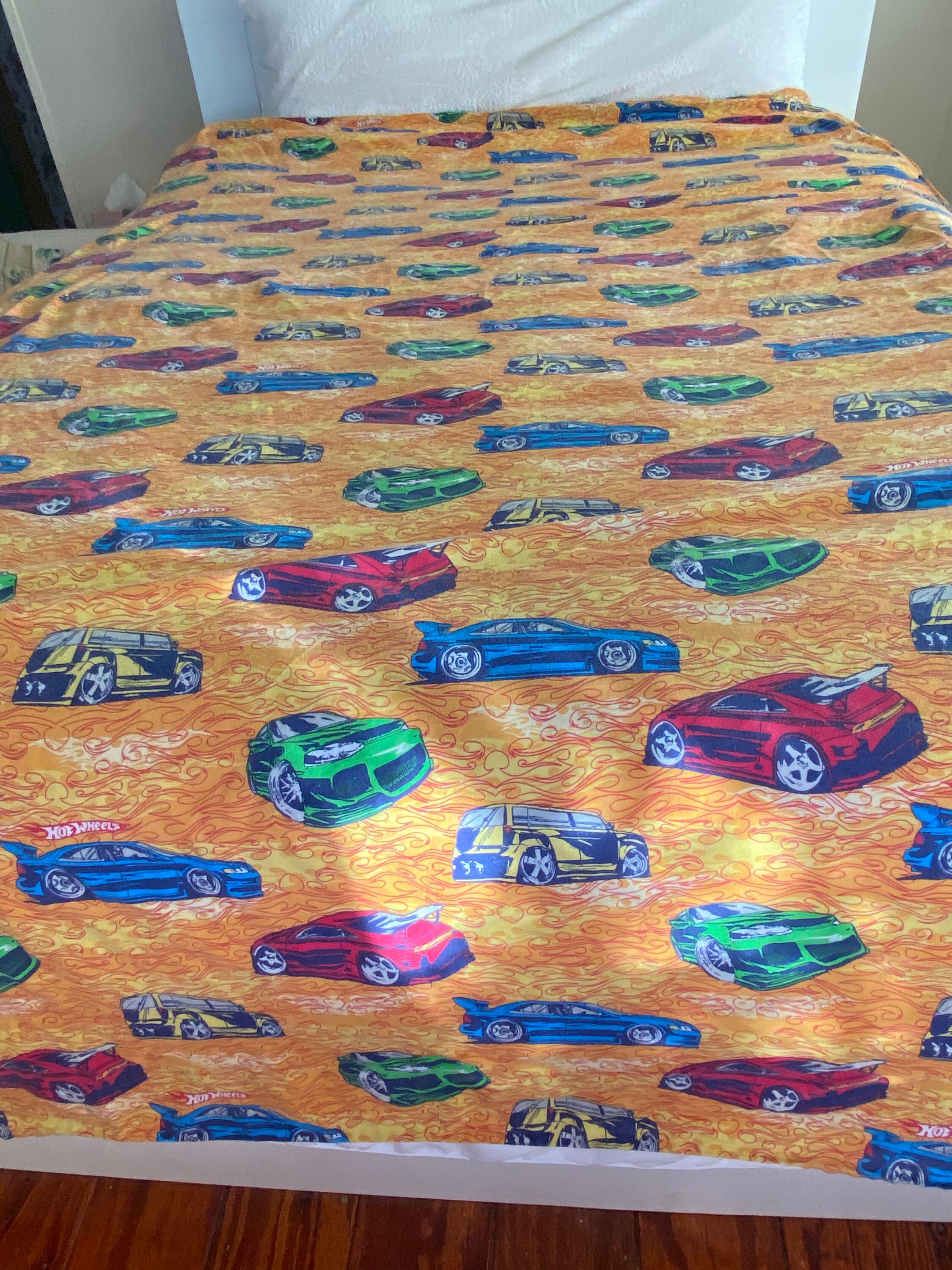 Vintage HOT WHEELS Bedding One Twin Size Flat SHEET or Fabric - Etsy