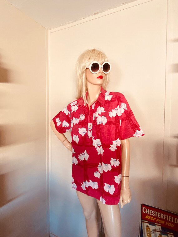 Vintage LIBERTY PRINT HAWAIIAN Shirt 1970s
