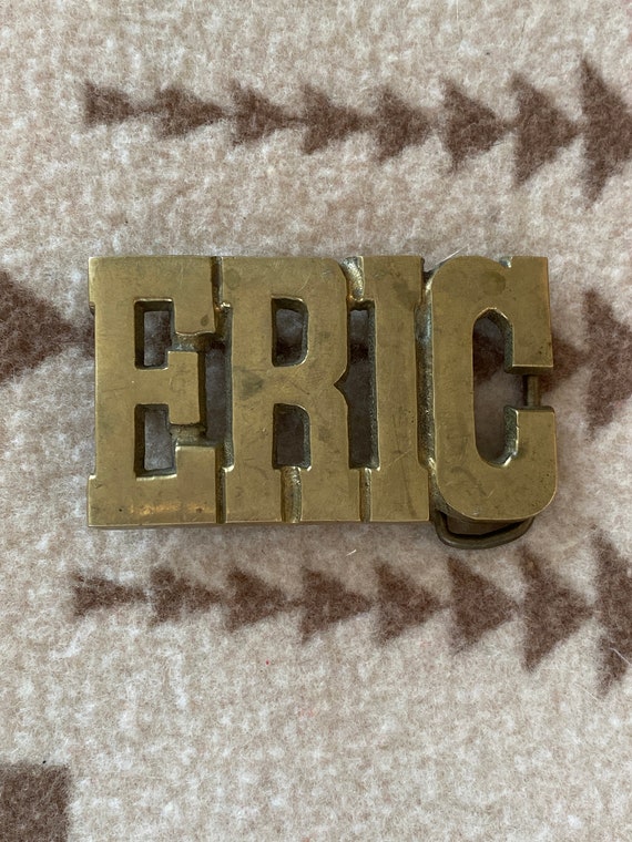 1970’s Awesome ERIC Name BELT BUCKLE Vintage Seve… - image 3