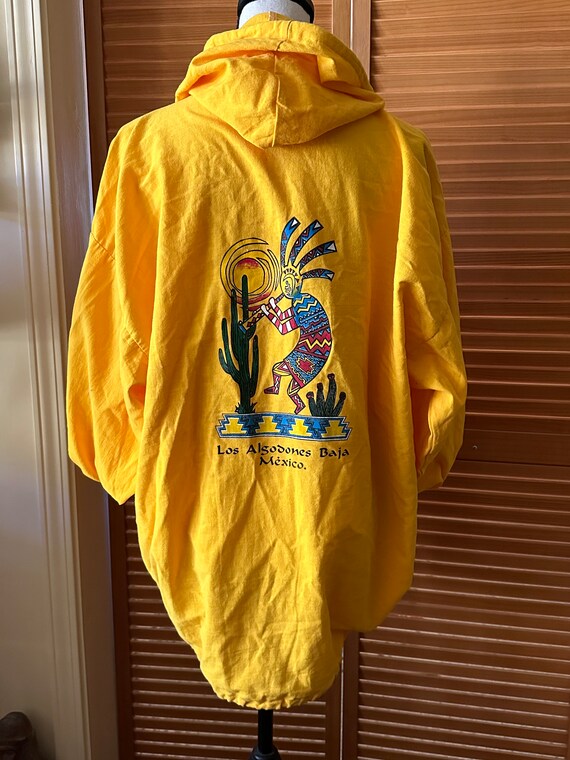 ViNTAGE KOKOPELLI BaJA BaGGY HOODIE Zip Up CoTTON… - image 5