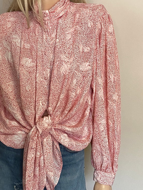 ViNTAGE Lovely SILKY BLOUSE 80’s 90’s DIAPHANOUS … - image 7