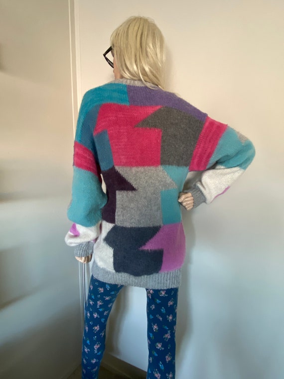 Awesome 80s MOHAIR SWEATER DRESS Mexican - image 3