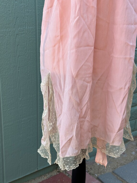 ANTIQUE Gorgeous 1920s SiLK CHEMISE NIGHTIE Slip … - image 4