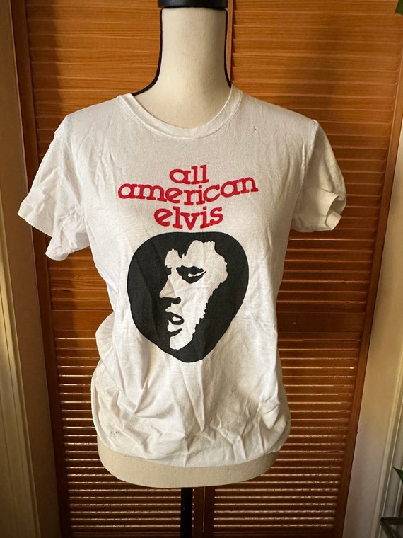 ALL AMERICAN E L V I S Vintage T Shirt Small Pres… - image 4